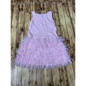 The Childrens Place Sleeveless Pink Sequin Tutu Dress M 7/8